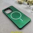 قاب گوشی Redmi Note 14 4G شیائومی سخت Hard لیزری IMD لاکچری طرح مگ سیف مرمری سبز کد 104206