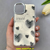 قاب گوشی iPhone 13 / iPhone 14 آیفون لاکچری اورجینال فانتزی رزینی لنز کرومی طرح قلب کد 103966