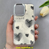 قاب گوشی iPhone 16 آیفون لاکچری اورجینال فانتزی رزینی لنز کرومی طرح قلب کد 103984