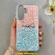 قاب گوشی Galaxy A17 سامسونگ اورجینال فانتزی برجسته رزینی لنز کرومی طرح شاین پاپیونی کد 103460