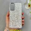 قاب گوشی Galaxy S20 FE سامسونگ اورجینال فانتزی برجسته رزینی لنز کرومی طرح شاین نقره ای کد 103522