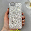 قاب گوشی iPhone 7 / iPhone 8 / iPhone SE 2020 / iPhone SE 2022 آیفون اورجینال فانتزی برجسته رزینی لنز کرومی طرح شاین نقره ای کد 103526