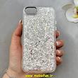 قاب گوشی iPhone 7 / iPhone 8 / iPhone SE 2020 / iPhone SE 2022 آیفون اورجینال فانتزی برجسته رزینی لنز کرومی طرح شاین نقره ای کد 103526