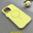 قاب گوشی iPhone 14 Pro Max آیفون اورجینال Q SERIES براق دوتیکه مگ سیف دار زرد کد 103590