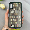 قاب گوشی Galaxy A10 / M10 سامسونگ سیلیکونی Solid فانتزی چاپی محافظ لنزدار درجه یک طرح کتابخانه مشکی کد 103621