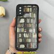 قاب گوشی Galaxy A10S سامسونگ سیلیکونی Solid فانتزی چاپی محافظ لنزدار درجه یک طرح کتابخانه مشکی کد 103622