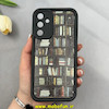 قاب گوشی Galaxy A15 سامسونگ سیلیکونی Solid فانتزی چاپی محافظ لنزدار درجه یک طرح کتابخانه مشکی کد 103627