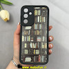 قاب گوشی Galaxy A16 سامسونگ سیلیکونی Solid فانتزی چاپی محافظ لنزدار درجه یک طرح کتابخانه مشکی کد 103628