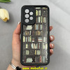قاب گوشی Galaxy A33 سامسونگ سیلیکونی Solid فانتزی چاپی محافظ لنزدار درجه یک طرح کتابخانه مشکی کد 103638