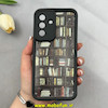 قاب گوشی Galaxy A56 سامسونگ سیلیکونی Solid فانتزی چاپی محافظ لنزدار درجه یک طرح کتابخانه مشکی کد 103647