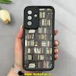 قاب گوشی Galaxy A56 سامسونگ سیلیکونی Solid فانتزی چاپی محافظ لنزدار درجه یک طرح کتابخانه مشکی کد 103647