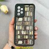 قاب گوشی Galaxy A73 سامسونگ سیلیکونی Solid فانتزی چاپی محافظ لنزدار درجه یک طرح کتابخانه مشکی کد 103650