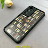 قاب گوشی Galaxy S24 FE سامسونگ سیلیکونی Solid فانتزی چاپی محافظ لنزدار درجه یک طرح کتابخانه مشکی کد 103655