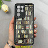 قاب گوشی Galaxy S21 Ultra سامسونگ سیلیکونی Solid فانتزی چاپی محافظ لنزدار درجه یک طرح کتابخانه مشکی کد 103660