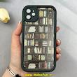 قاب گوشی iPhone 11 آیفون سیلیکونی Solid فانتزی چاپی محافظ لنزدار درجه یک طرح کتابخانه مشکی کد 103663