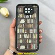 قاب گوشی Redmi Note 9 شیائومی سیلیکونی Solid فانتزی چاپی محافظ لنزدار درجه یک طرح کتابخانه مشکی کد 103685
