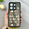 قاب گوشی Redmi Note 13 4G شیائومی سیلیکونی Solid فانتزی چاپی محافظ لنزدار درجه یک طرح کتابخانه مشکی کد 103694