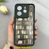 قاب گوشی Redmi Note 14 4G شیائومی سیلیکونی Solid فانتزی چاپی محافظ لنزدار درجه یک طرح کتابخانه مشکی کد 103695
