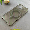 قاب گوشی iPhone 13 / iPhone 14 آیفون فول طلقی مگ سیف دار طرح طلقی شیشه ای شاین زیرباز شفاف کد 104316