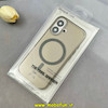 قاب گوشی iPhone 16 آیفون فول طلقی مگ سیف دار طرح طلقی شیشه ای شاین زیرباز شفاف کد 104339