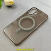قاب گوشی iPhone 16 آیفون فول طلقی مگ سیف دار طرح طلقی شیشه ای شاین زیرباز شفاف کد 104340
