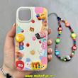 قاب گوشی iPhone 15 آیفون برجسته سخت M&M Land به همراه آویز ست کد 104258