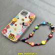 قاب گوشی iPhone 15 آیفون برجسته سخت M&M Land به همراه آویز ست کد 104258