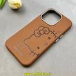 قاب گوشی iPhone 15 Pro آیفون لدر دیزاین SOFT Lether Design فانتزی سیلیکونی طرح چرمی کیتی کد 104313