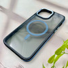 قاب گوشی iPhone 13 Pro Max آیفون شیشه ای مگ سیف دار مگنتی اورجینال Unique Case لنز فلزی مشکی آبی کد 104357