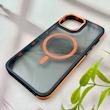 قاب گوشی iPhone 13 Pro Max آیفون شیشه ای مگ سیف دار مگنتی اورجینال Unique Case لنز فلزی مشکی نارنجی کد 104360