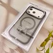 قاب گوشی iPhone 17 Pro آیفون شیشه ای مگ سیف دار مگنتی اورجینال Unique Case لنز فلزی مشکی خاکستری کد 104373