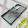 قاب گوشی Galaxy S24 Ultra سامسونگ شیشه ای مگ سیف دار مگنتی اورجینال Unique Case لنز فلزی مشکی خاکستری کد 104392