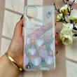 قاب گوشی Galaxy A12 / M12 سامسونگ طلقی شفاف هولوگرامی طرح سه بعدی قلبی گل لاله کد 104408