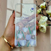 قاب گوشی Galaxy S21 FE سامسونگ طلقی شفاف هولوگرامی طرح سه بعدی قلبی گل لاله کد 104457
