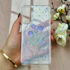 قاب گوشی Galaxy S21 FE سامسونگ طلقی شفاف هولوگرامی طرح سه بعدی قلبی گل لاله کد 104458
