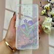 قاب گوشی Galaxy S24 FE سامسونگ طلقی شفاف هولوگرامی طرح سه بعدی قلبی گل لاله کد 104467