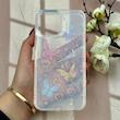 قاب گوشی iPhone 13 Pro Max آیفون طلقی شفاف هولوگرامی طرح سه بعدی قلبی پروانه کد 104491