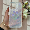 قاب گوشی iPhone 15 Pro Max آیفون طلقی شفاف هولوگرامی طرح سه بعدی قلبی گل لاله کد 104505