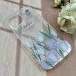 قاب گوشی iPhone 15 آیفون طلقی شفاف هولوگرامی طرح سه بعدی قلبی گل لاله کد 104525