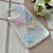 قاب گوشی iPhone 13 Pro آیفون طلقی شفاف هولوگرامی طرح سه بعدی قلبی پروانه کد 104530