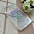 قاب گوشی iPhone 13 Pro آیفون طلقی شفاف هولوگرامی طرح سه بعدی قلبی گل لاله کد 104531