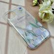 قاب گوشی iPhone 11 Pro آیفون طلقی شفاف هولوگرامی طرح سه بعدی قلبی گل لاله کد 104533
