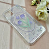 قاب گوشی iPhone 11 آیفون طلقی شفاف هولوگرامی طرح سه بعدی قلبی گل لاله کد 104541