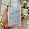 قاب گوشی iPhone 11 آیفون طلقی شفاف هولوگرامی طرح سه بعدی قلبی گل لاله کد 104541