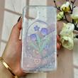 قاب گوشی iPhone 11 آیفون طلقی شفاف هولوگرامی طرح سه بعدی قلبی گل لاله کد 104541