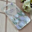 قاب گوشی iPhone 13 / iPhone 14 آیفون طلقی شفاف هولوگرامی طرح سه بعدی قلبی گل لاله کد 104551