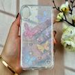 قاب گوشی iPhone X / iPhone XS آیفون طلقی شفاف هولوگرامی طرح سه بعدی قلبی پروانه کد 104555