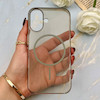 قاب گوشی iPhone 16 آیفون فول طلقی مگ سیف دار AVA طرح طلقی شیشه ای زیرباز شفاف کد 104749