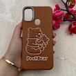 قاب گوشی Galaxy A11 / M11 سامسونگ لدر دیزاین SOFT Lether Design فانتزی سیلیکونی طرح چرمی برجسته Pooh قهوه ای کد 104922