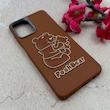 قاب گوشی Galaxy A12 / M12 سامسونگ لدر دیزاین SOFT Lether Design فانتزی سیلیکونی طرح چرمی برجسته Pooh قهوه ای کد 104928